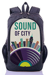 Рюкзак шкільний міський з принтом Sound of City Zaino (508)
