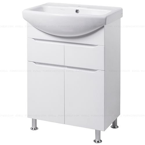 Тумба под раковину для ванной комнаты на ножках ВИСЛА Т5 (белая) с ...