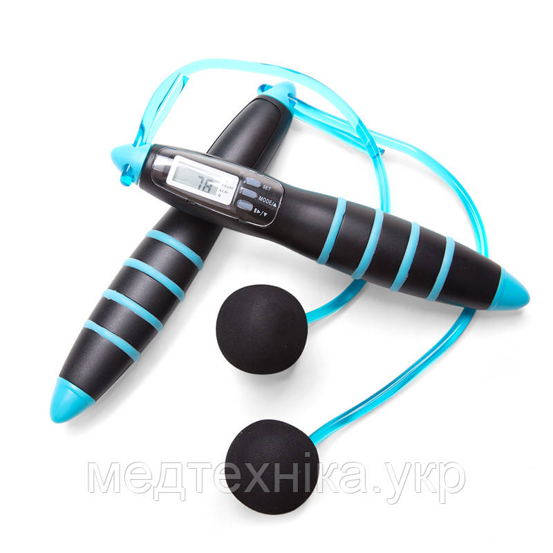 Цифрова скакалка Kyto JPR-2103B бездротова (розрахунувач, годинник, таймер, будильник, калорії, жир) США