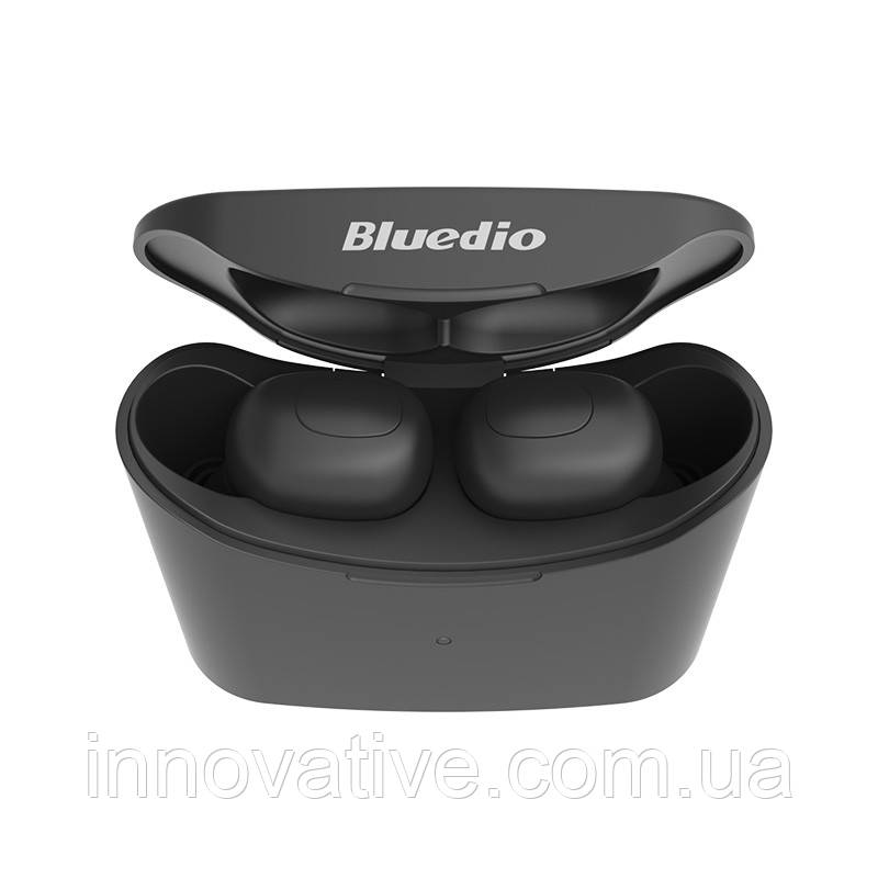 Бездротові Bluetooth навушники Bluedio T Elf із зарядним кейсом (Чорний)