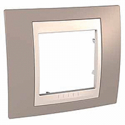 Рамка Schneider-Electric Unica Plus 1-пост хамелеон коричневий/складова кістка