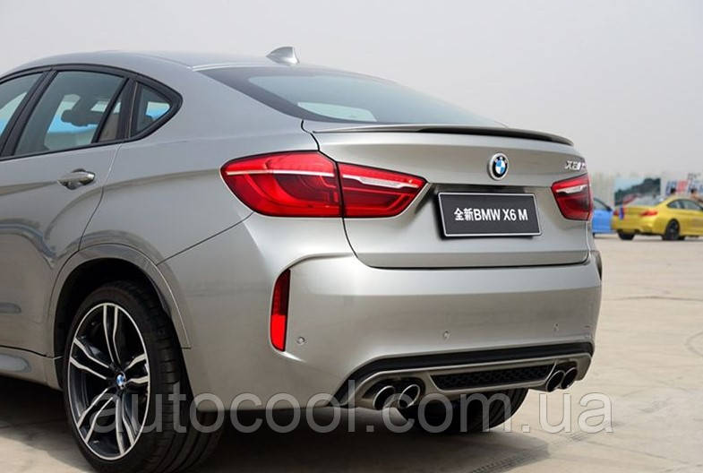 Cпійлер багажника (сабля, качиний хвостик, лип спойлер) BMW X6 F16 2014+ г. стиль M-style ABS пластик