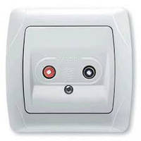 Аудіорозетка для динаміків біла VIKO Carmen