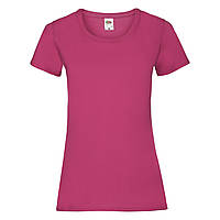 Женская классическая футболка 100% хлопка Малиновый, XXL, Без рисунков и надписей