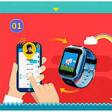 Дитячі розумні годинник Smart Baby Watch G900A з GPS, сині, фото 5