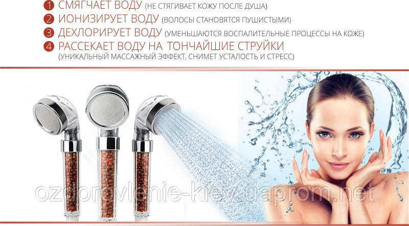 Турмалінова SPA-насадка на душ