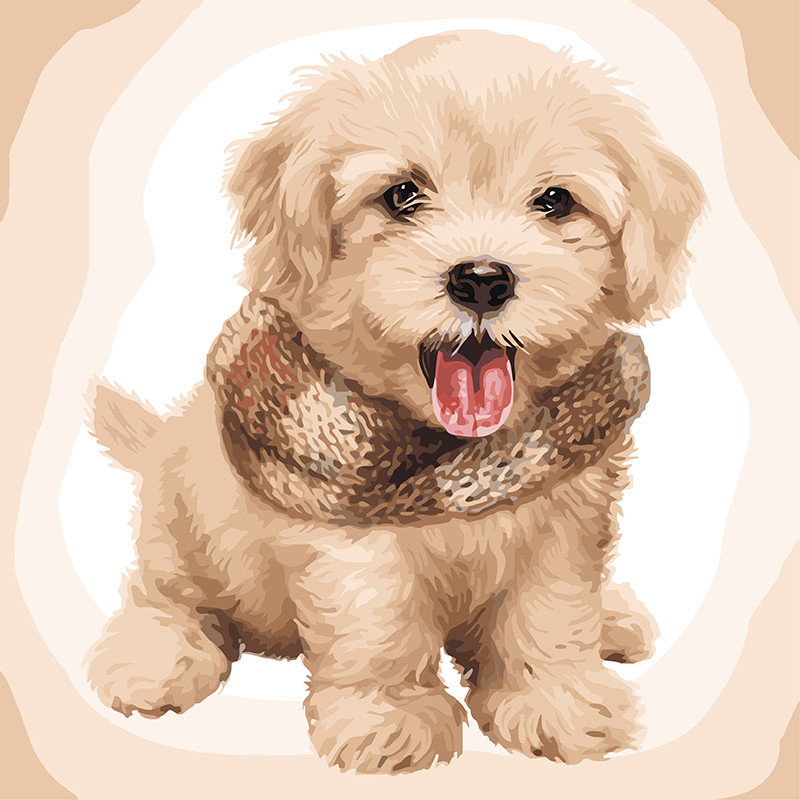 Картина за номерами Пухнасте цуценя