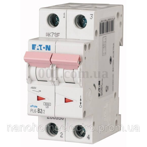 Автоматический выключатель Eaton-Moeller PL6 2P 10A