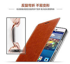Шкіряний чохол-книжка MOFI для Huawei P8 бірюзовий, фото 3