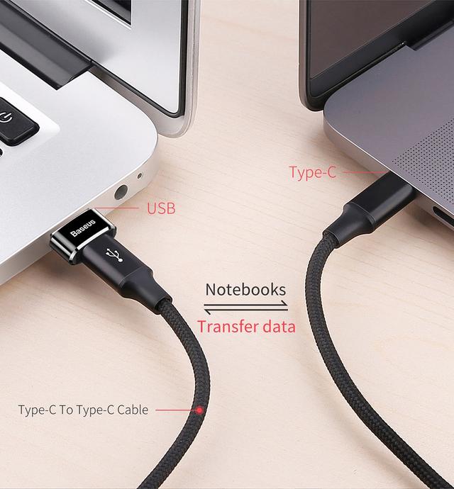 Перехідник-адаптер OTG Baseus Mini USB to USB Type-C CAAOTG-01 Чорний