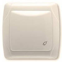 Розетка із заземленням, кришкою та захисними шторками кремова VIKO Carmen