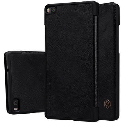 Шкіряний чохол Nillkin Qin для Huawei P8 чорний, фото 1