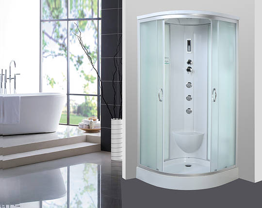 Гідромасажний бокс AquaStream Classic 99 LA White 900х900х2170, фото 2