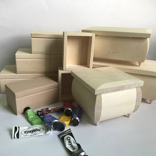 Шкатулки, заготовки дерев'яні.