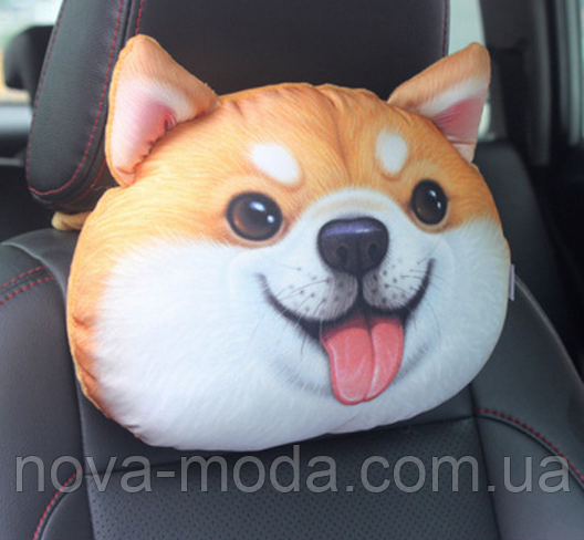 подушка-подголовник собака акита ину