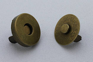 Кнопка магніт, діаметр - 18 мм, колір - антик, в упаковці - 10 шт, артикул СК 5154