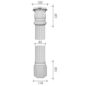 Колона з гіпсу, гіпсова колона ка-2 Ø 85 мм (1/2)
