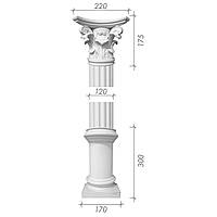 Колонна из гипса, гипсовая колонна ка-1а Ø 120 мм. (1/2)