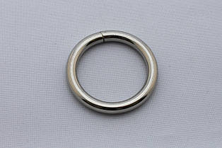 Кільце зварне, внутрішній діаметр - 30 мм, товщина - 5 мм, колір - нікель, артикул СК 5056