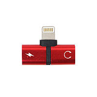 Переходник разветвитель для iphone 2 в 1 Lightning и Lightning адаптер для зарядки и прослушивания музыки