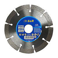 Алмазний диск по армованому бетону S&R Meister Segment 125 мм