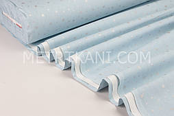 Тканина ранфорс Туреччина 240 см "Звітрозад" (глітер) срібло на блакитному No WH-1731-35