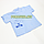 Дитяча кофточка р. 74 короткий рукав кнопки футболка для новонароджених малюків немовлят КУЛІР 3174 Блакитний, фото 2