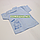 Дитяча кофточка р. 74 короткий рукав кнопки футболка для новонароджених малюків немовлят КУЛІР 3174 Блакитний, фото 3