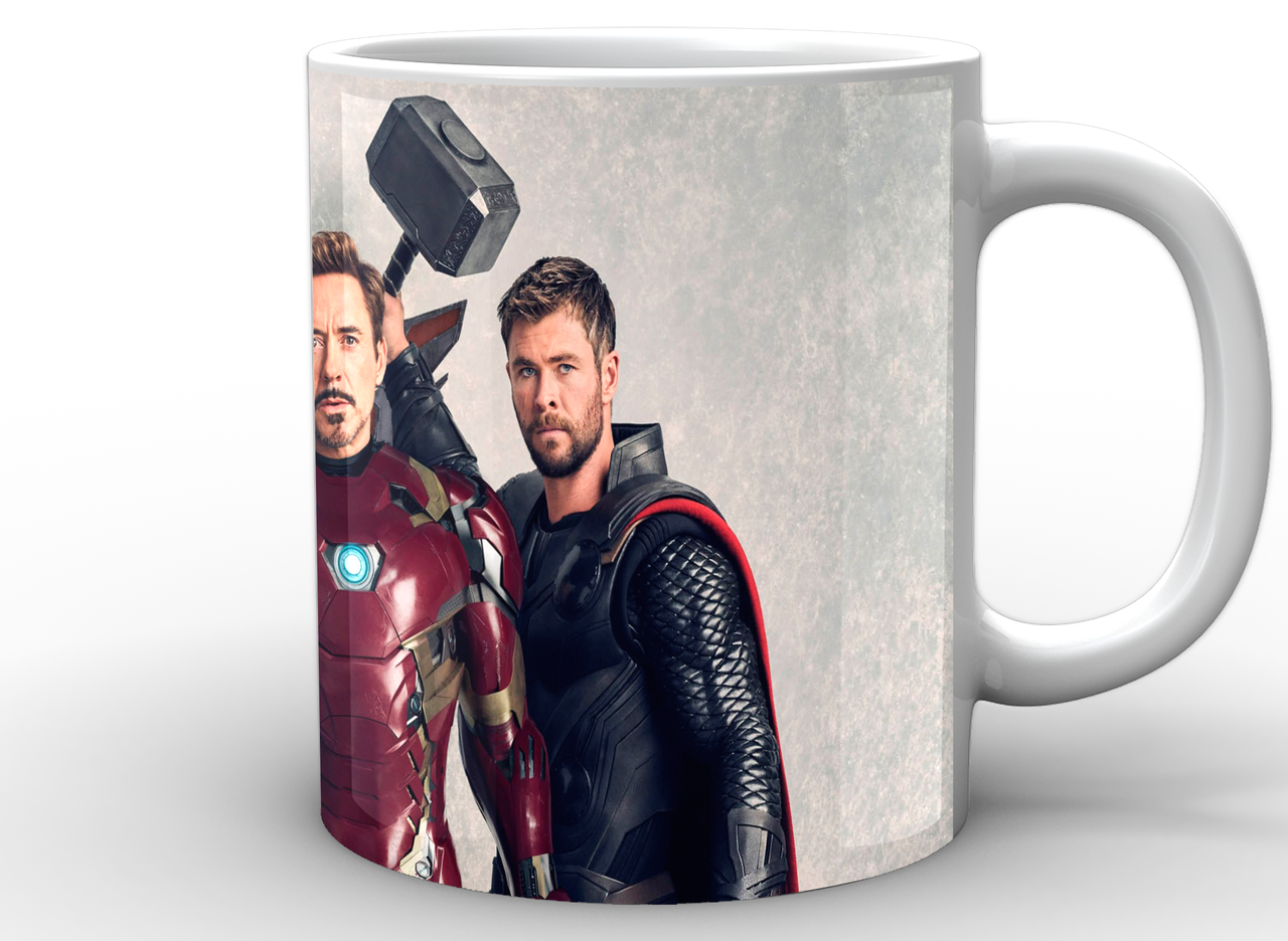 Кружка GeekLand біла Avengers Месники сем, тор та тоні старк AG.02.020, фото 1
