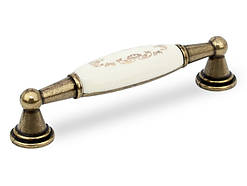 Ручка меблева скоба GIFF UP213/96 антична бронза / фарфор