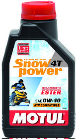 Масло моторне для снігоходів синтетичне MOTUL SNOWPOWER 4T SAE 0W40 (1L) 101230