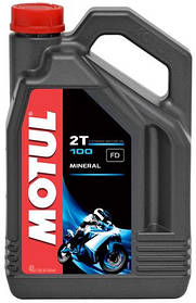 Масло моторне для мотоциклів мінеральне MOTUL 100 2T (4L) 104025