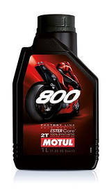 Масло моторне для мотоциклів синтетичне MOTUL 800 2T FACTORY LINE ROAD RACING (1L) 104041