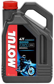 Масло моторне для мотоциклів мінеральне MOTUL 3000 4T SAE 20W50 (4L) 104050