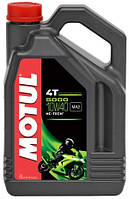 Масло моторное для мотоциклов полусинтетическое MOTUL 5000 4T SAE 10W40 (4L) 104056