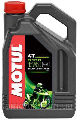 Масло моторное для мотоциклов Technosynthese MOTUL 5100 4T SAE 15W50 (4L) 104083 - фото 1 - id-p97109788