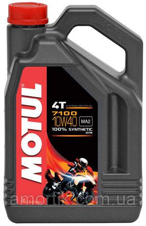 Масло моторне для мотоциклів синтетичне MOTUL 7100 4T SAE 10W40 (4L) 104092