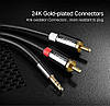 Кабель аудіо Ugreen 3.5 mm to 2RCA стерео розгалужувач 2М (AV116), фото 6