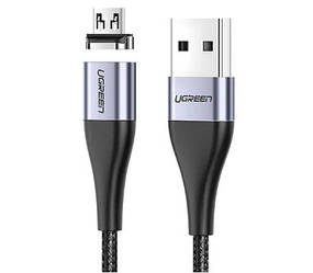 Кабель зарядний Ugreen Micro USB 5V2.4A магнітний 1М (ED023)