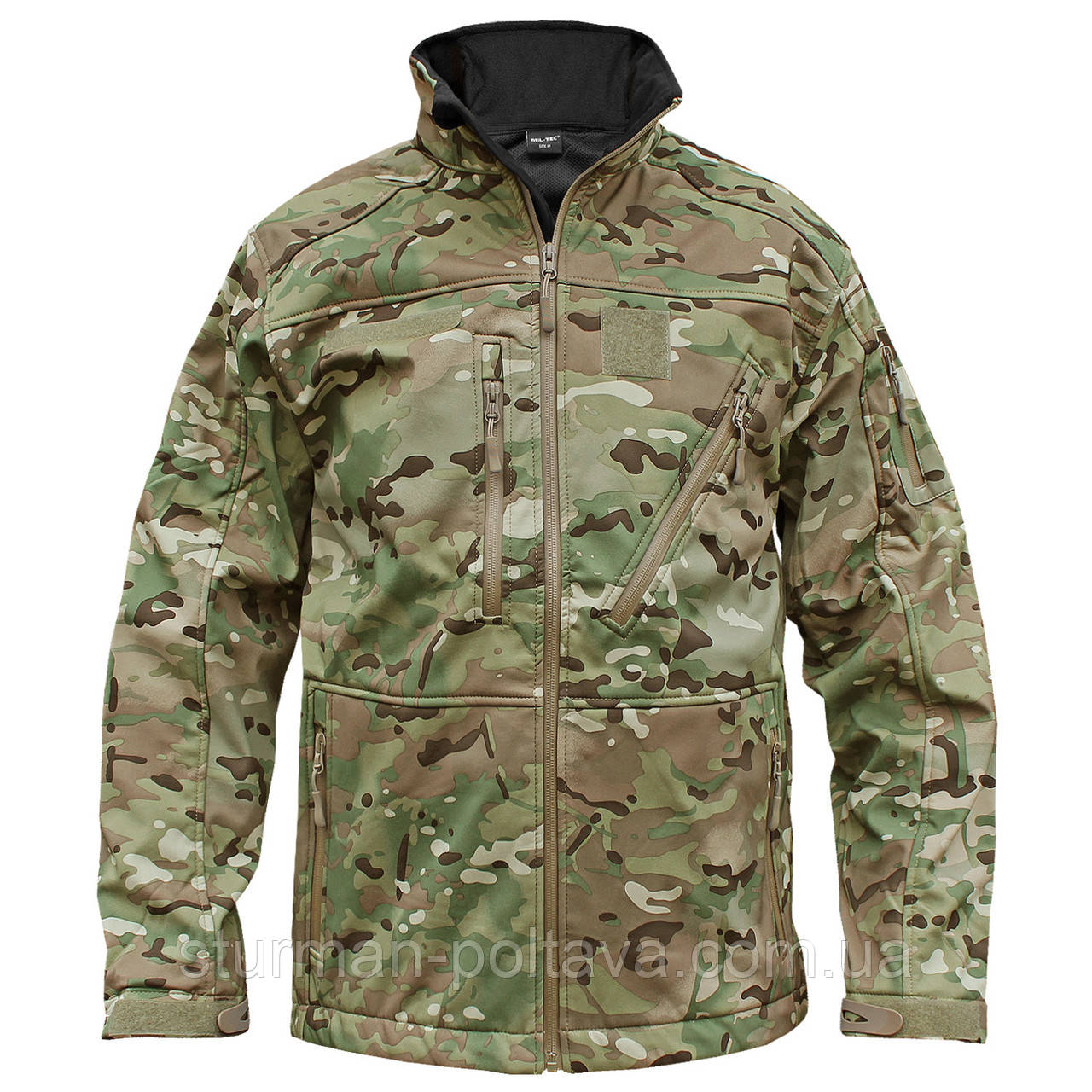 Куртка чоловіча тактична демісезонна SOFTSHELL JACK SCU Mil-Tec камуфляж мультикам Німеччина