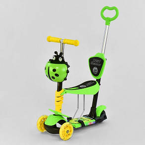 Самокат трехколесный Best Scooter 5в1 L-26005 Салатовый. Подсветка платформы и колес., фото 2