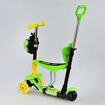 Самокат трехколесный Best Scooter 5в1 L-26005 Салатовый. Подсветка платформы и колес., фото 3