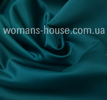 Тканина атлас прокатний Смарагд