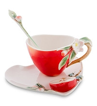 Порцелянова чайна пара Яблуко (Pavone) FM- 01/31, фото 1