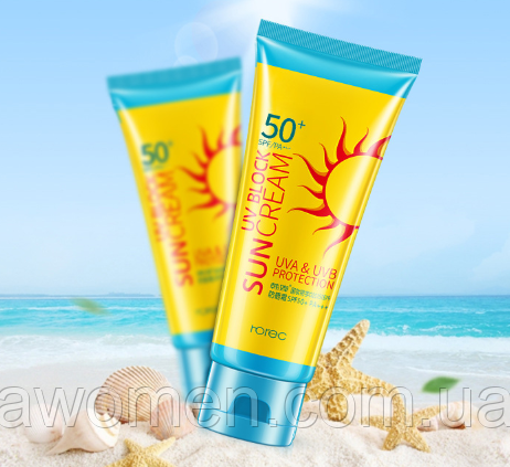 Защитный крем от солнца Rorec Sun Cream Uv Block 50+SPF PA+++ (80 g ...