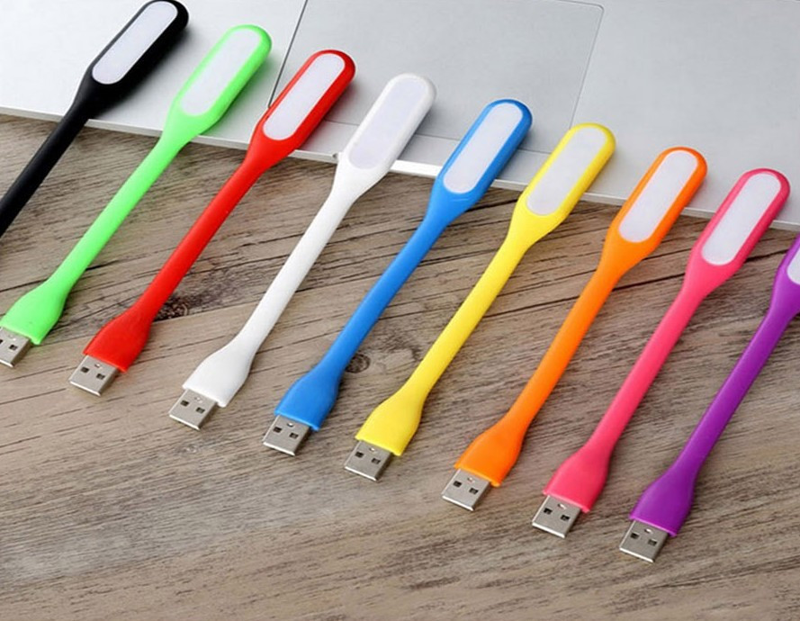 Гнучка USB-лампа/ліхтарик для ноутбука, Powerbank, телефона 5V, 1.2 W (рожевий), фото 1