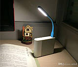 Гнучка USB-лампа/ліхтарик для ноутбука, Powerbank, телефона 5V, 1.2 W (рожевий), фото 7