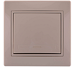 Вимикач 1-клав. Lezard MIRA крем із кремовою вставкою