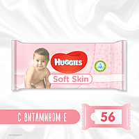 Детские влажные салфетки Huggies Soft Skin, 56 шт