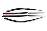 Вітровики, дефлектори вікон Hyundai Santa Fe 2012-2017 6шт. (Autoclover/Корея), фото 10
